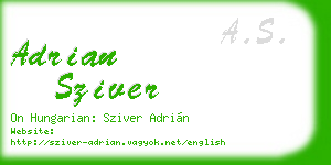 adrian sziver business card